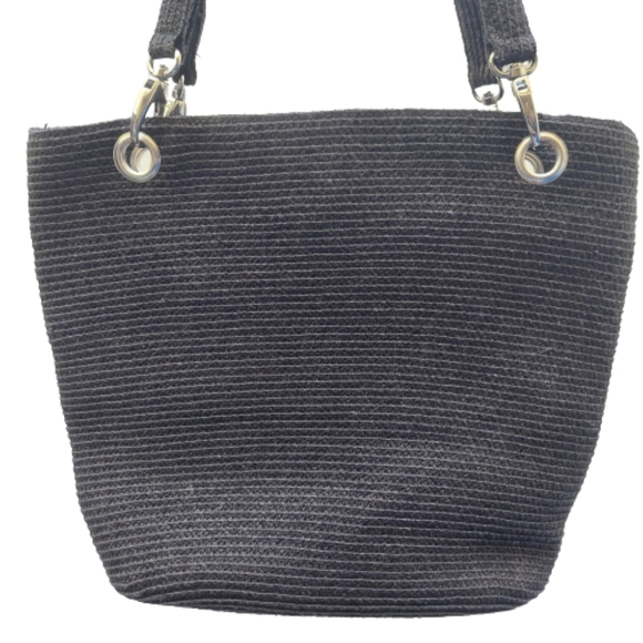 Magid Handbags - Magid Black Paper Straw Tote Handbag